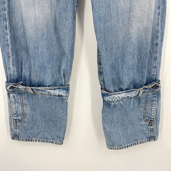 Haikure | Hurley Wide Leg Baggy Jeans in Chill Blue Waistband Detail Cuff 24 - Picture 9 of 16